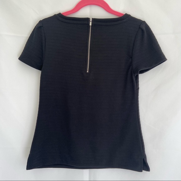 NEW with Tag Banana Republic Black short sleeve Top, Sz XS - Picture 2 of 7